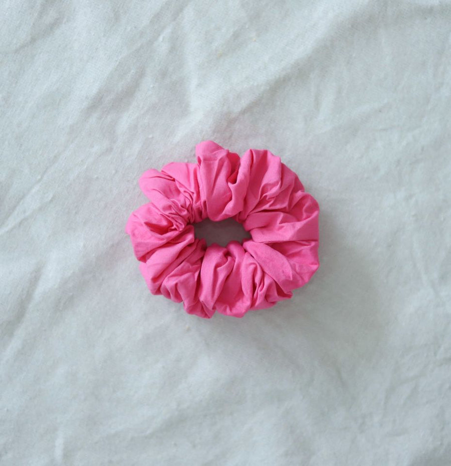 Pink Cotton Scrunchie